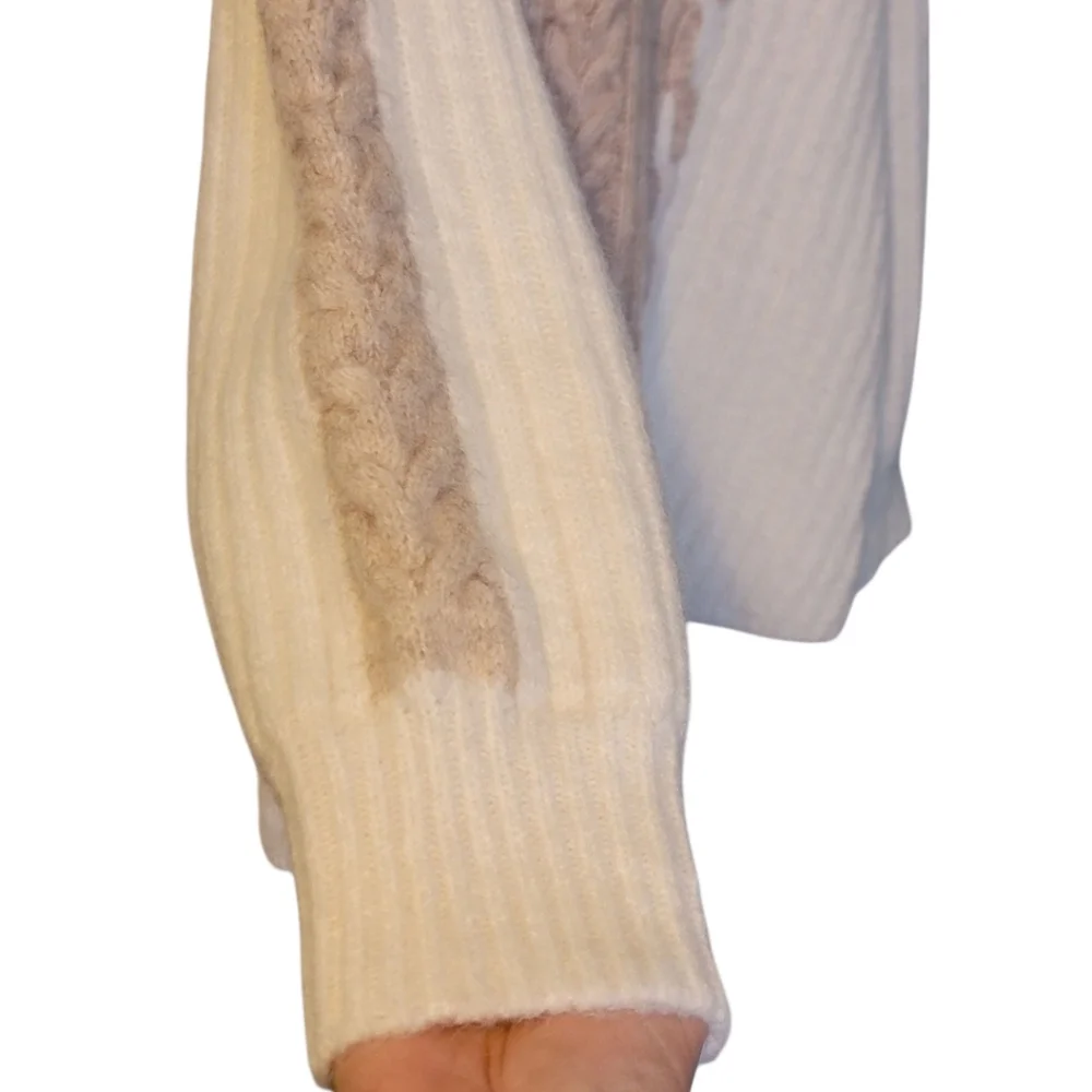 Skye’s The Limit‎ Woman Cable Knit V-Neck Sweater 1X